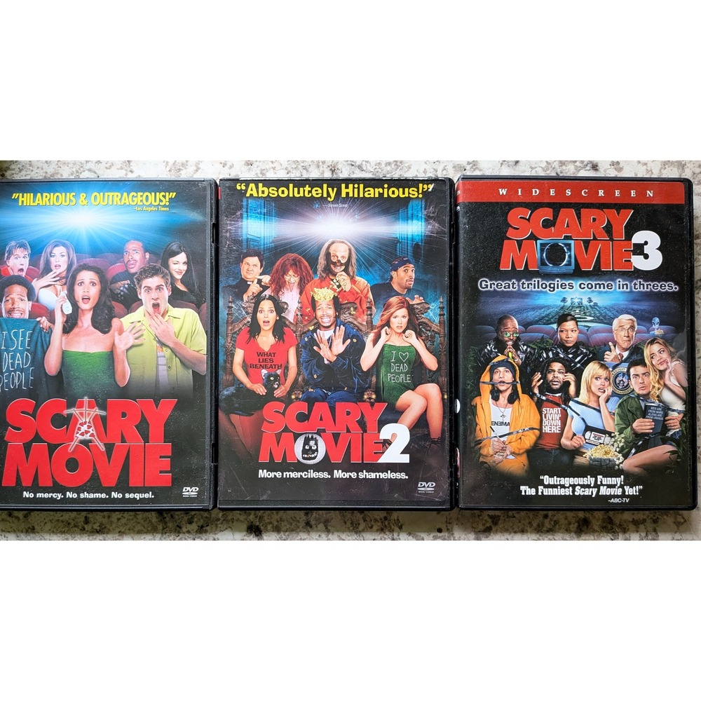 Dimension Scary Movie Triple Pack DVD Set 1-3 Y2K Comedy Spoof Nostalgia Retro